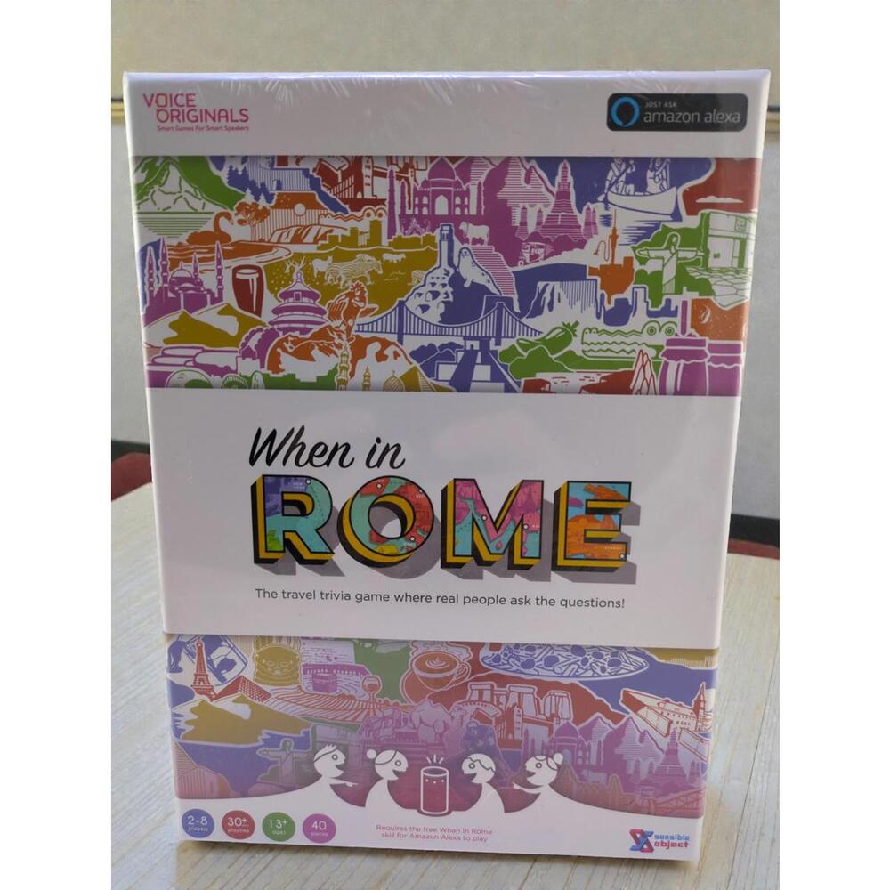 When In Rome Travel Trivia Game for Alexa - New In Box